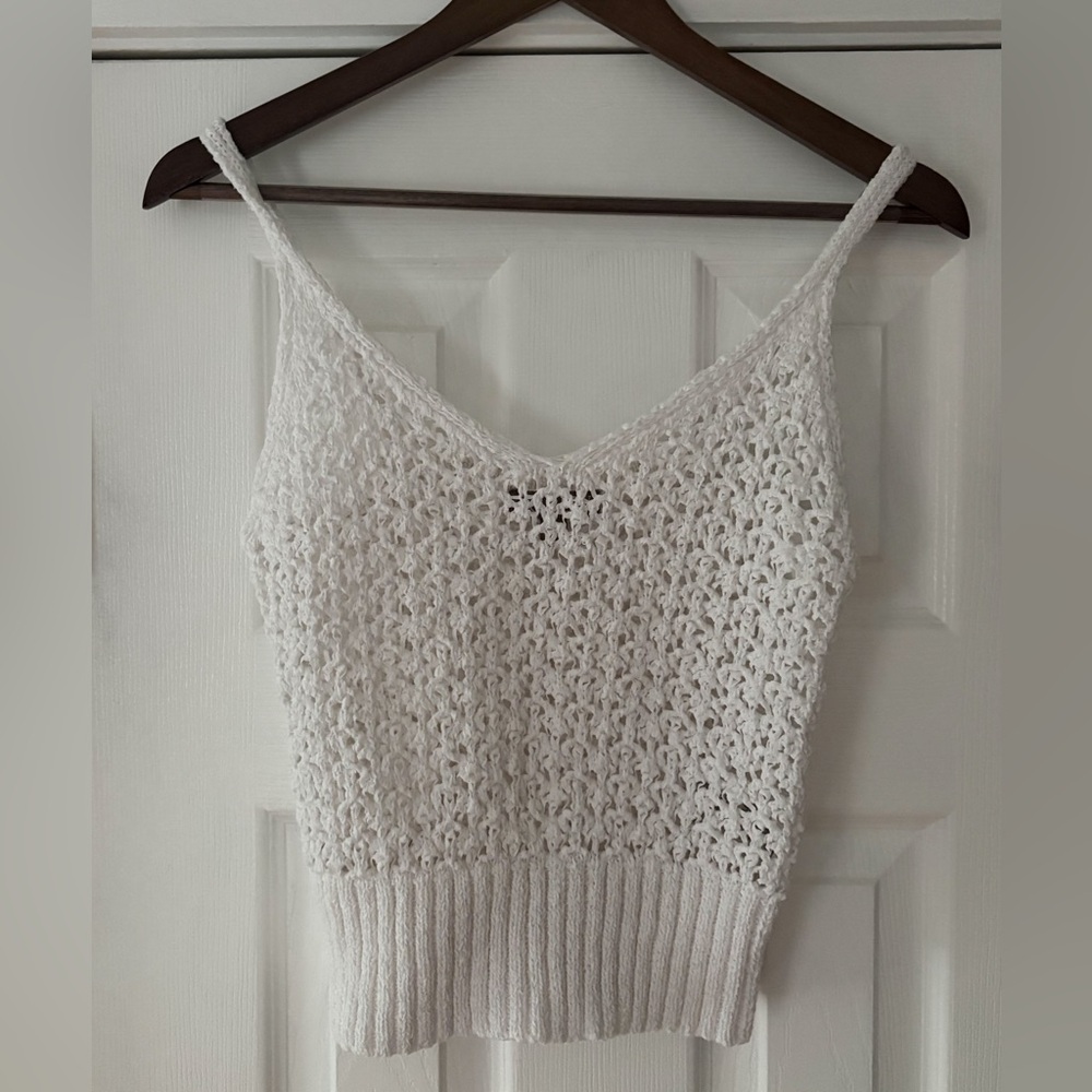 J. Crew White Crochet Camisole‎